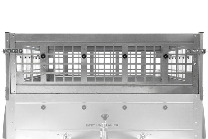 Einachsanhänger 200×125 UNITRAILER GARDEN 201 KIPP mit Gitterseitenwänden, H-800 Rahmen und grauer Plane-Neu