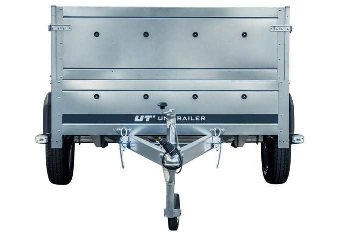 Pkw Anhänger Kipper 230×125 Garden Trailer 230 KIPP Unitrailer 750 kg mit Stützrad und zusätzlichen Bordwänden-Neu