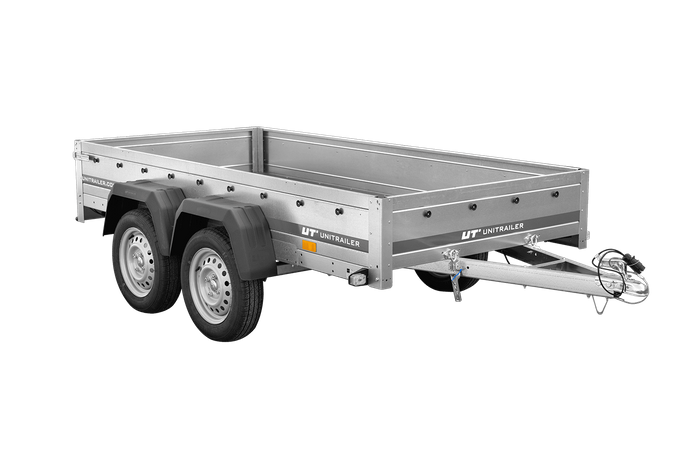 GARDEN TRAILER 264/2 KIPP MIT STÜTZRAD, PLANENTRÄGER UND BLAUER FLACHPLANE-Neu